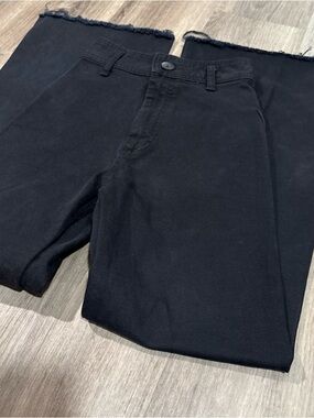 Zara Black High-Waist Wide-Leg Jeans